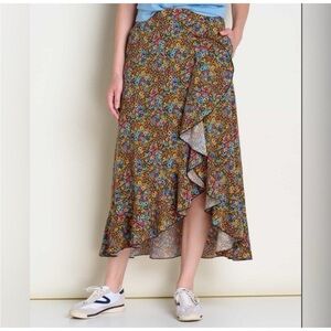 Toad&Co Floral Sunkissed Wrap Skirt
